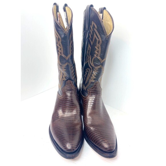 RUDEL BOTAS Brown Leather Western Boots Mens Size 26 EE/ Us 8 Mexico ❤️ - Picture 2 of 16